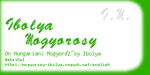 ibolya mogyorosy business card